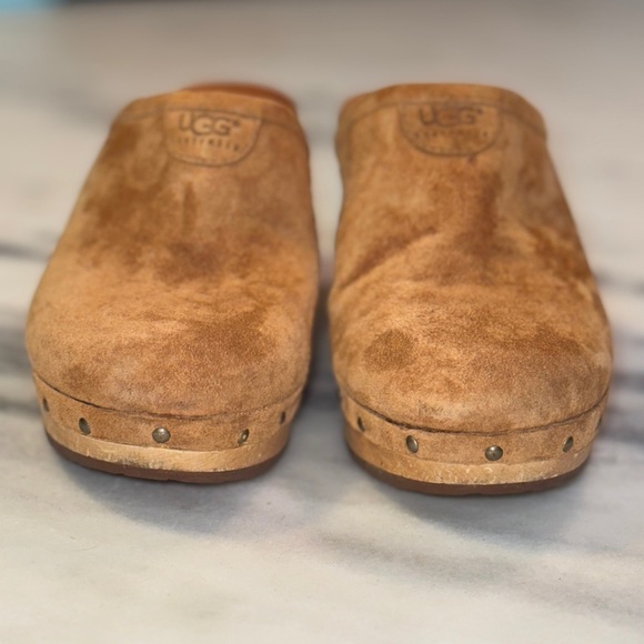 UGG Abbie Suede Studded Healed Clogs Mule Size 6 - Picture 3 of 11